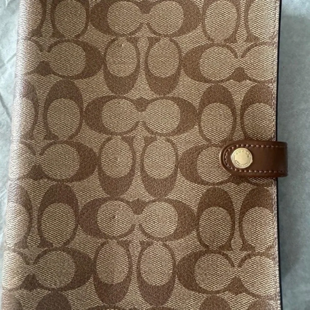 Coach Signature Canvas Organizer Folio in Brown